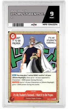 2026 EB 04 EN #9 IT'S MY STUDENT'S FAREWELL. I WANT IT TO BE PROPER. MPE 9 MINT — graded card up for auction