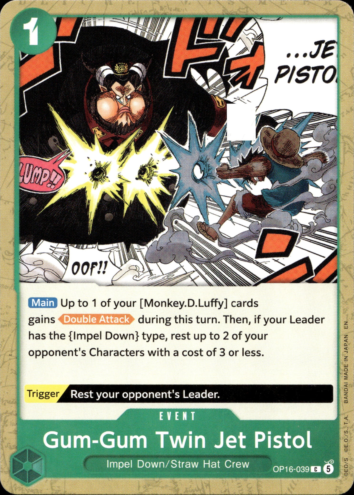 2026 Op 16 En Gum-Gum Twin Jet Pistol graded slab