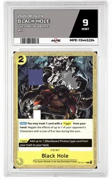 2026 OP 16 EN THE TIME OF BATTLE #117 BLACK HOLE MPE 9 MINT — graded card up for auction