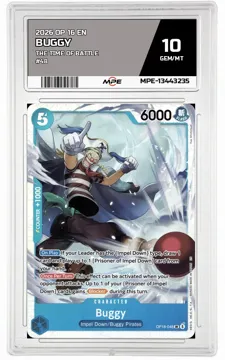 2026 OP 16 EN THE TIME OF BATTLE #48 BUGGY MPE 10 GEM/MT — graded card up for auction