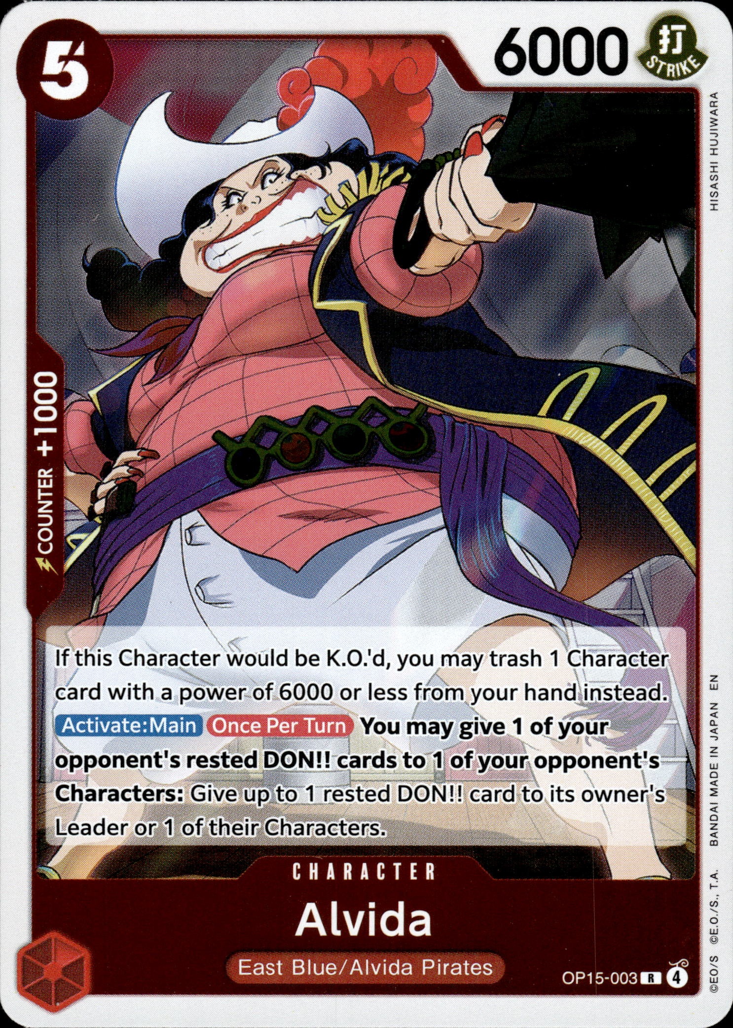 2026 One Piece Op15 En Alvida graded slab