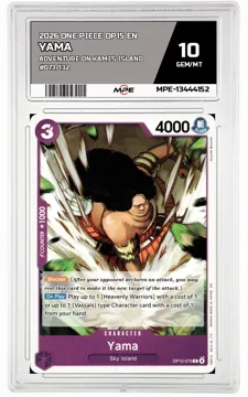 2026 ONE PIECE OP15 EN Adventure on Kami's Island #073/132 YAMA MPE 10 GEM/MT — graded card up for auction