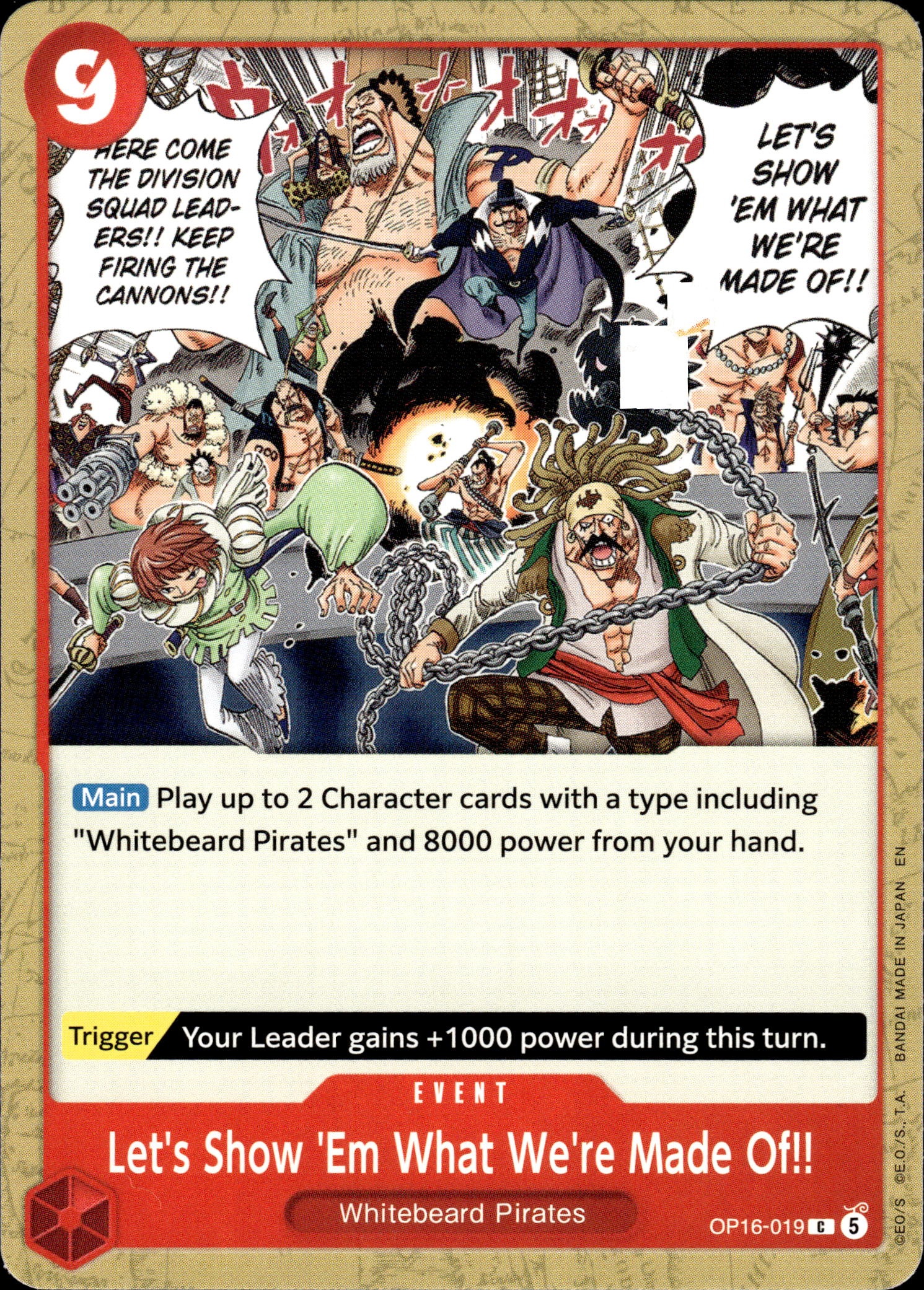 2026 One Piece Op16 En Let'S Show 'Em What We'Re Made Of!! graded slab