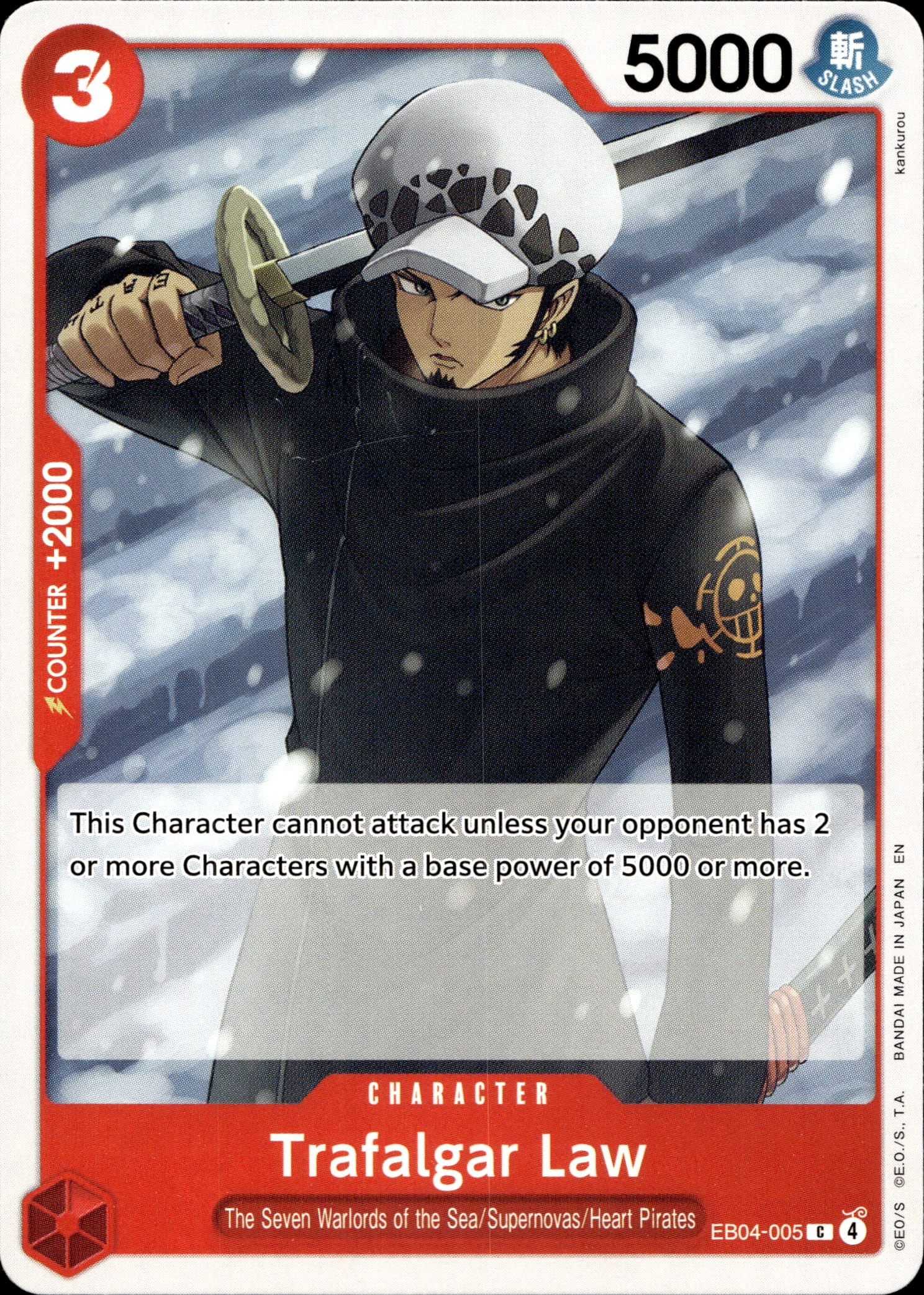 2026 One Piece Eb04 En Trafalgar Law graded slab
