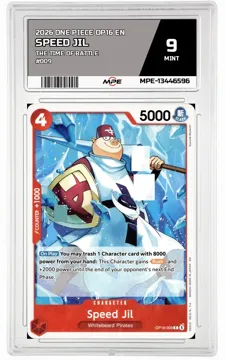 2026 ONE PIECE OP16 EN The Time of Battle #009 SPEED JIL MPE 9 MINT — graded card up for auction