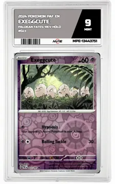 2024 POKEMON PAF EN Paldean Fates-REV HOLO #023 EXEGGCUTE MPE 9 MINT — graded card up for auction