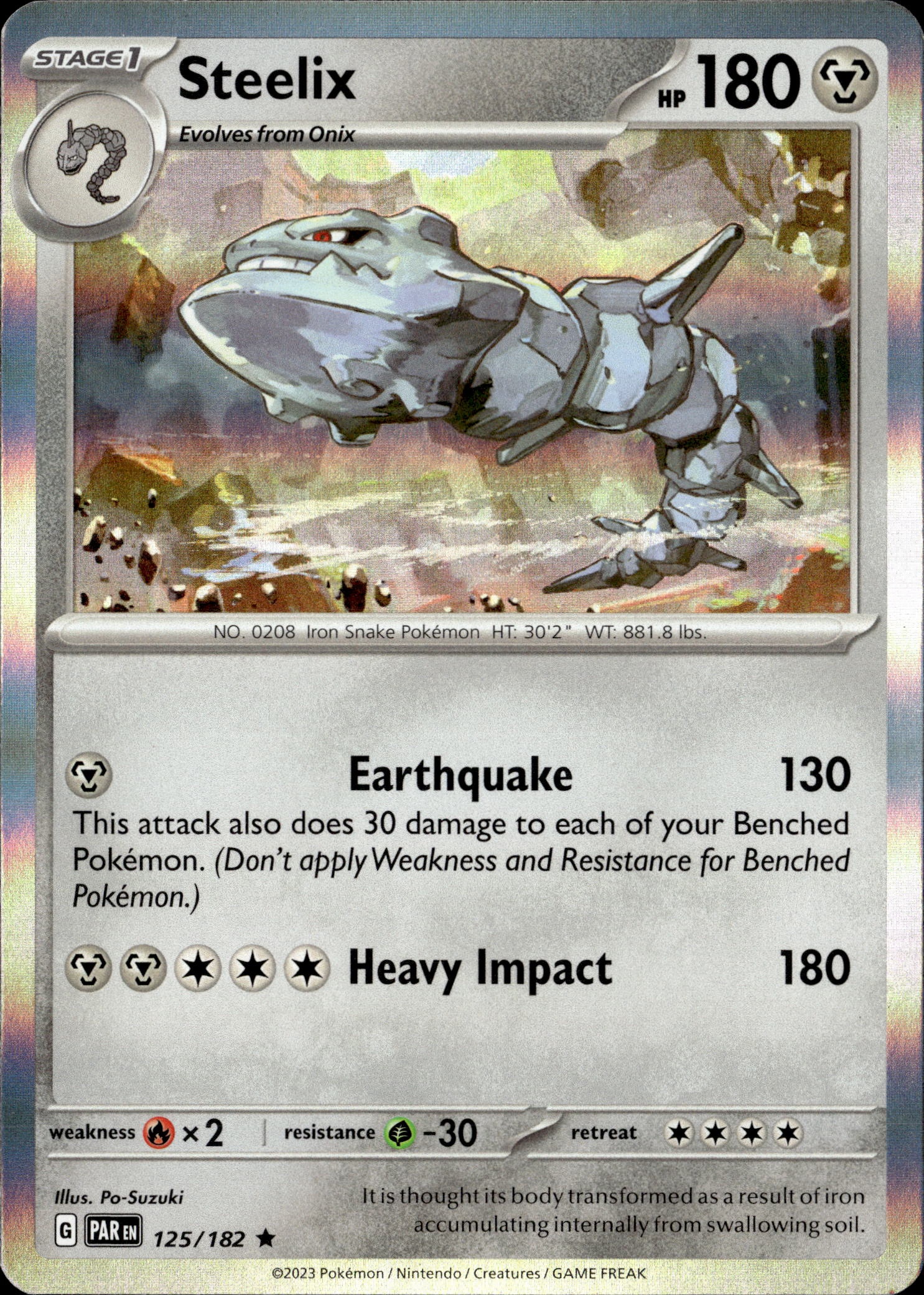 2023 Pokemon Par En Steelix graded slab