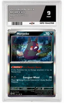 2023 POKEMON PAR EN Paradox Rift-HOLO #121 MORPEKO MPE 9 MINT — graded card up for auction