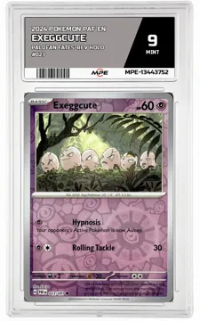 2024 POKEMON PAF EN Paldean Fates-REV HOLO #023 EXEGGCUTE MPE 9 MINT — graded card up for auction