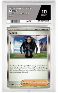 2023 POKEMON OBF EN Obsidian Flames-HOLO #188 GEETA MPE 10 GEM/MT — graded card up for auction