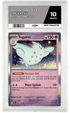 2023 POKEMON OBF EN Obsidian Flames-HOLO #085 TOGEKISS MPE 10 GEM/MT — graded card up for auction