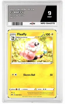 2021 POKEMON CRE EN Chilling Reign #048 FLAAFFY MPE 9 MINT — graded card up for auction