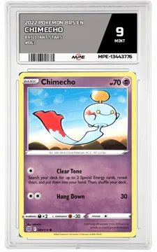 2022 POKEMON BRS EN Brilliant Stars #063 CHIMECHO MPE 9 MINT — graded card up for auction