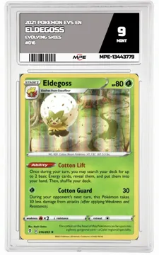 2021 POKEMON EVS EN Evolving Skies #016 ELDEGOSS MPE 9 MINT — graded card up for auction