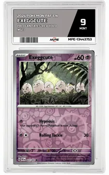 2024 POKEMON PAF EN Paldean Fates-REV HOLO #023 EXEGGCUTE MPE 9 MINT — graded card up for auction