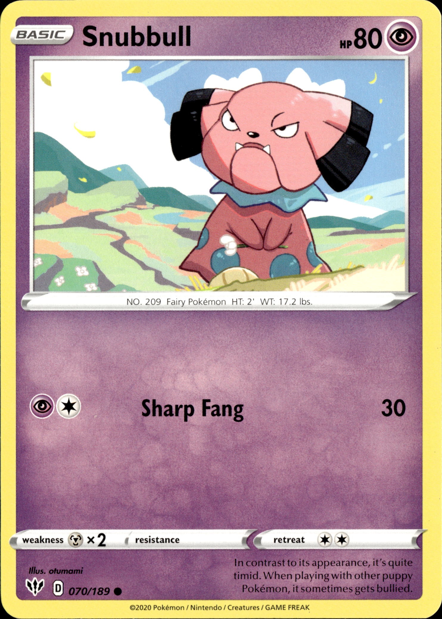 2020 Pokemon Daa En Snubbull graded slab