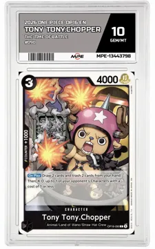 2026 ONE PIECE OP16 EN The Time of Battle #090 TONY TONY.CHOPPER MPE 10 GEM/MT — graded card up for auction