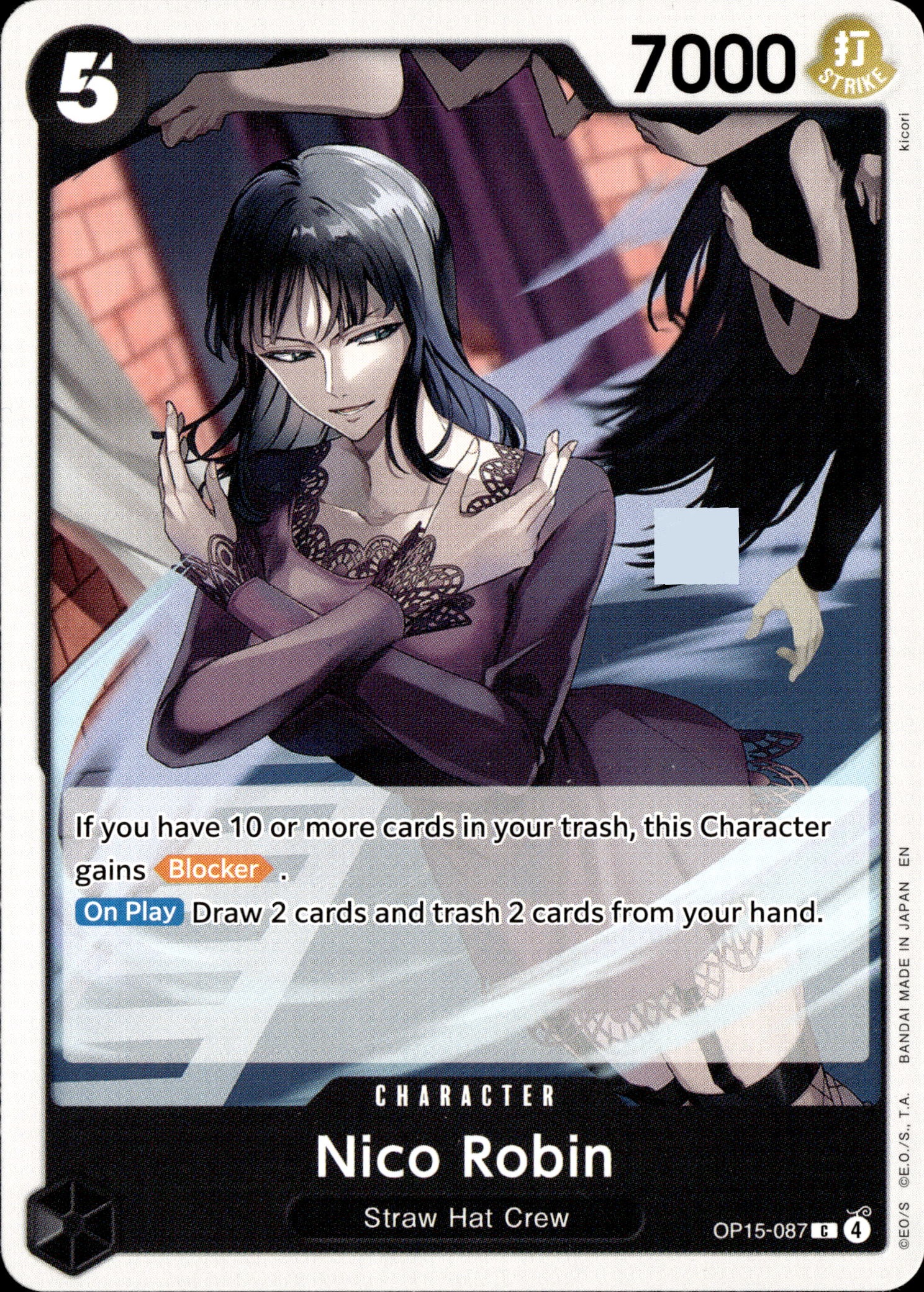 2026 One Piece Op15 En Nico Robin graded slab