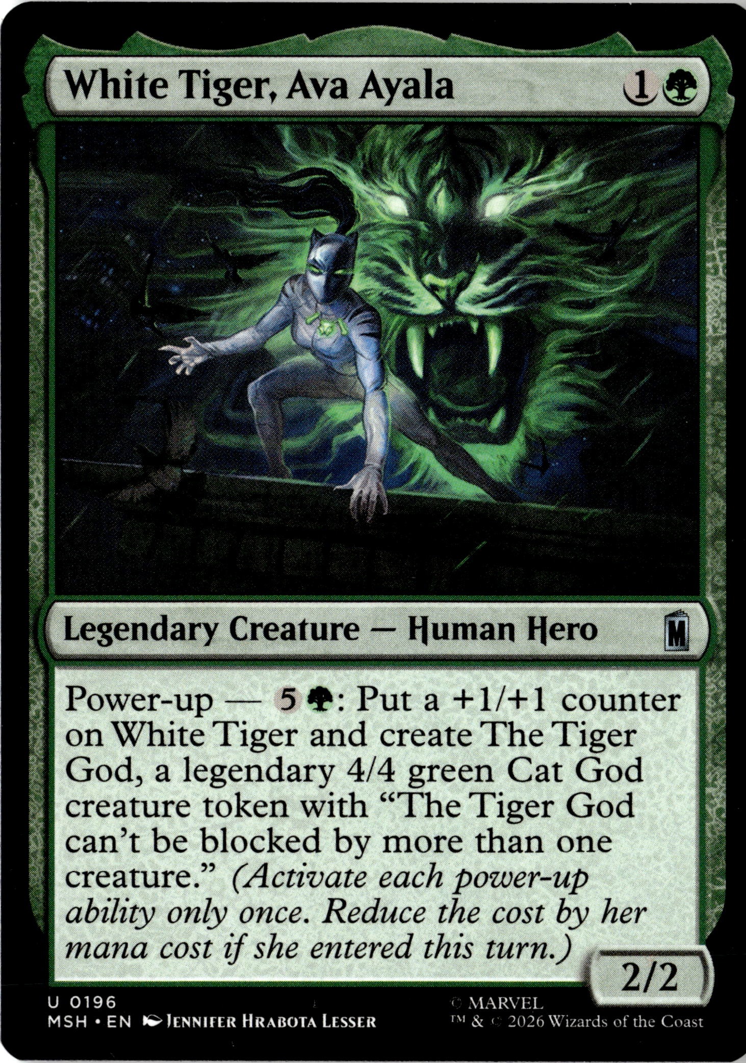 2026 Mtg Msh En White Tiger, Ava Ayala graded slab