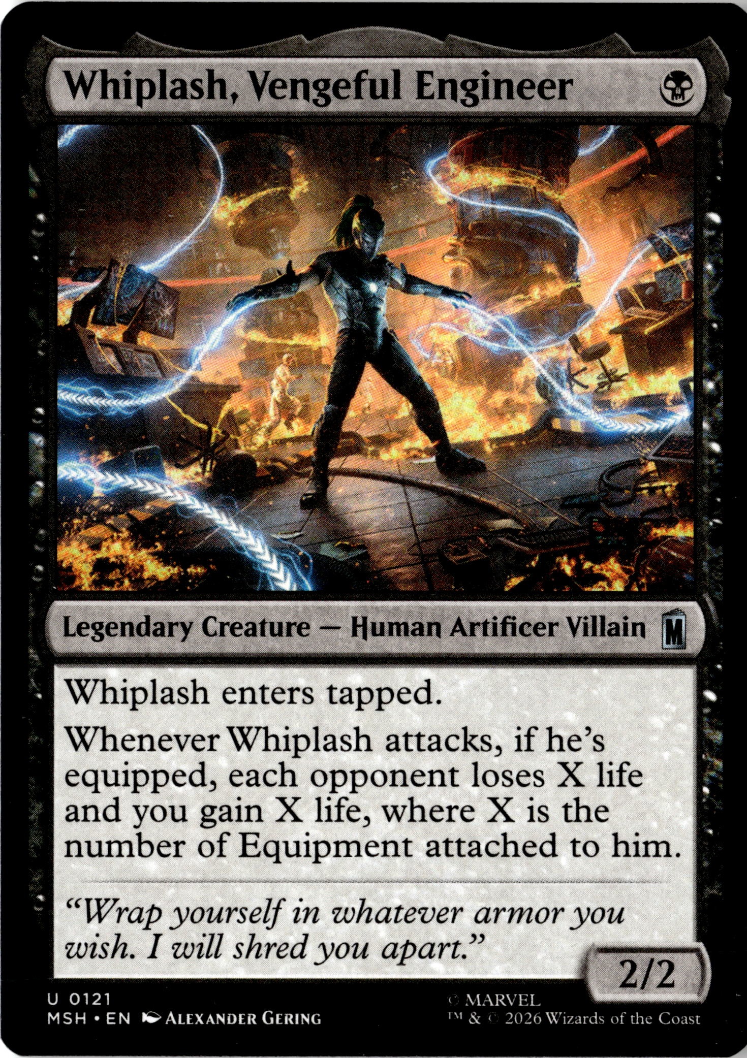 2026 Mtg Msh En Whiplash, Vengeful Engineer graded slab