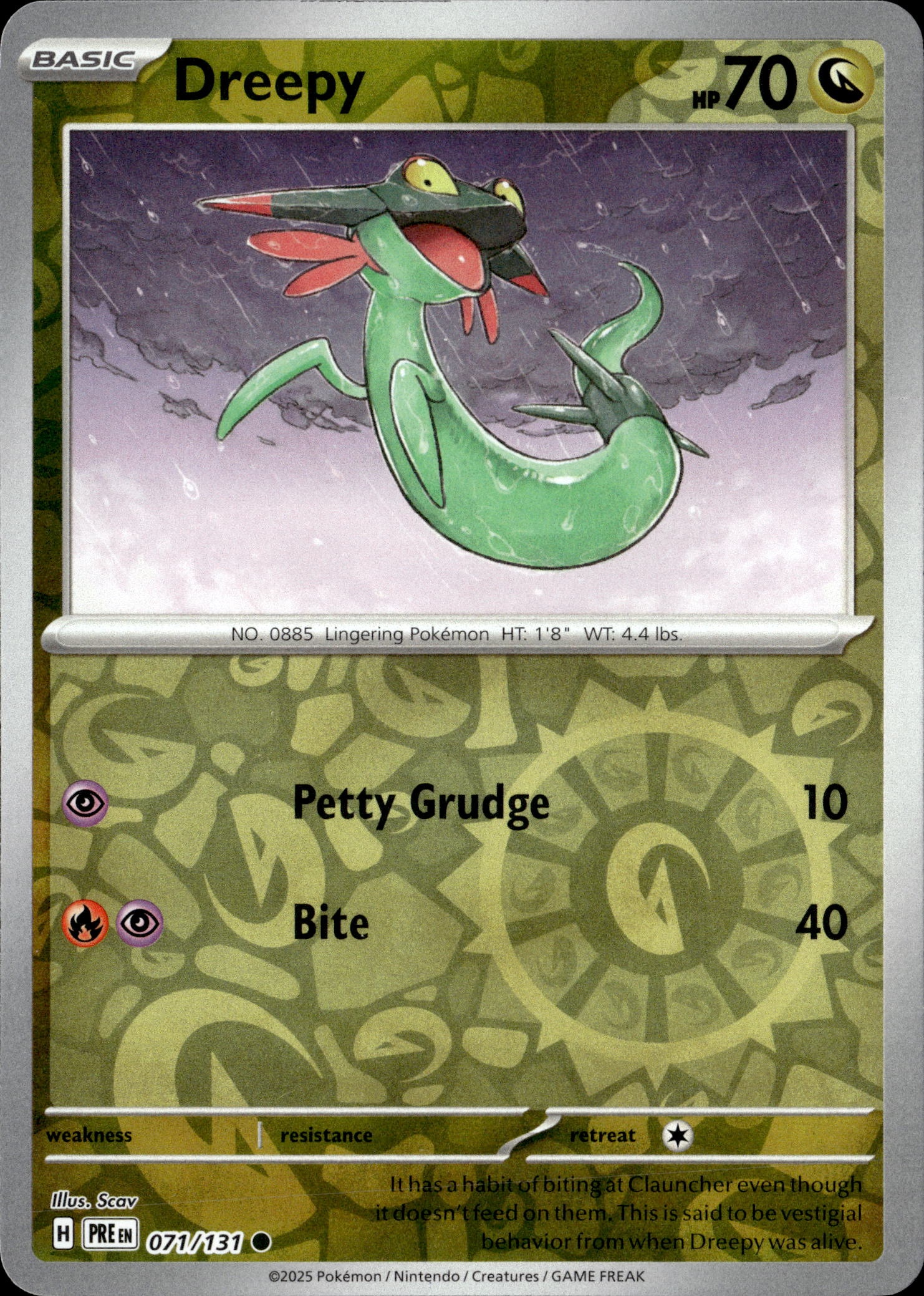 2025 Pokemon Pre En Dreepy graded slab