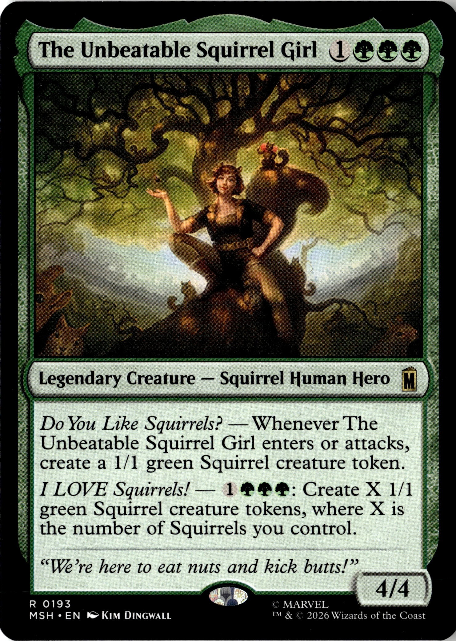 2017 Mtg Ust En The Unbeatable Squirrel Girl graded slab