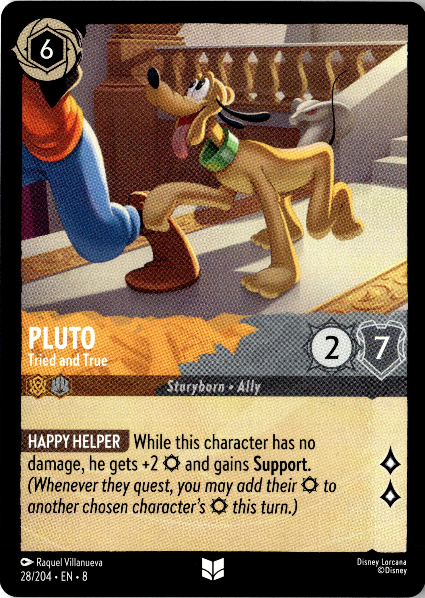 2025 Disney Lorcana En 8 Pluto graded slab
