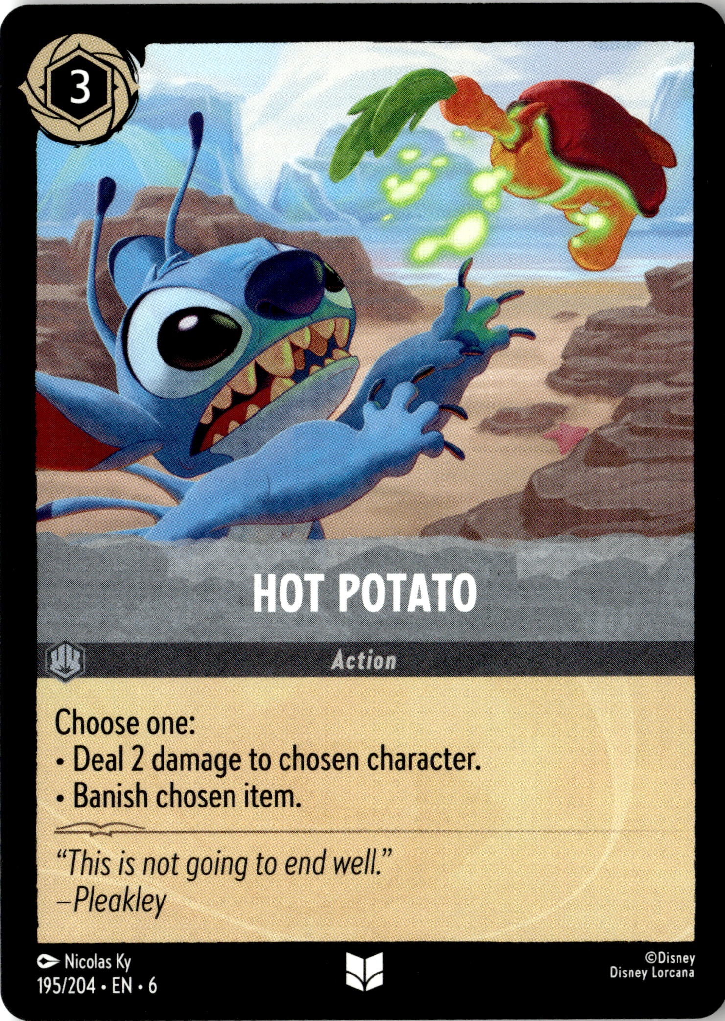 2024 Disney Lorcana En 6 Hot Potato graded slab