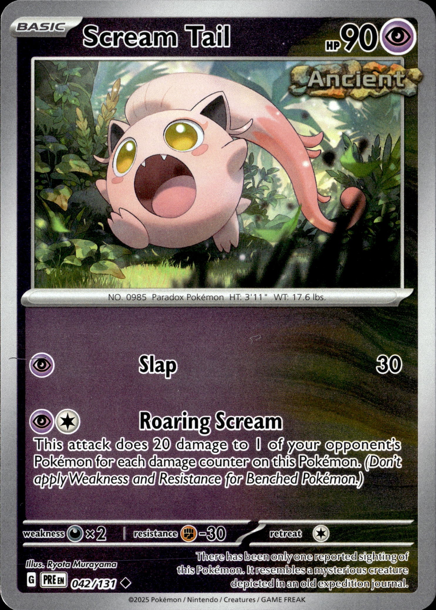 2025 Pokemon Pre En Scream Tail graded slab