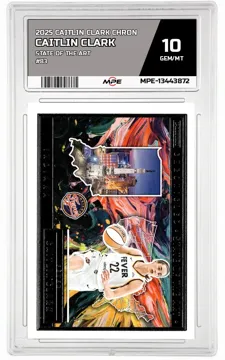 2025 CAITLIN CLARK CHRON STATE OF THE ART #83 CAITLIN CLARK MPE 10 GEM/MT — graded card up for auction