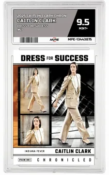 2025 CAITLIN CLARK CHRON DRESS FOR SUCCESS #67 CAITLIN CLARK MPE 9.5 MINT+ — graded card up for auction