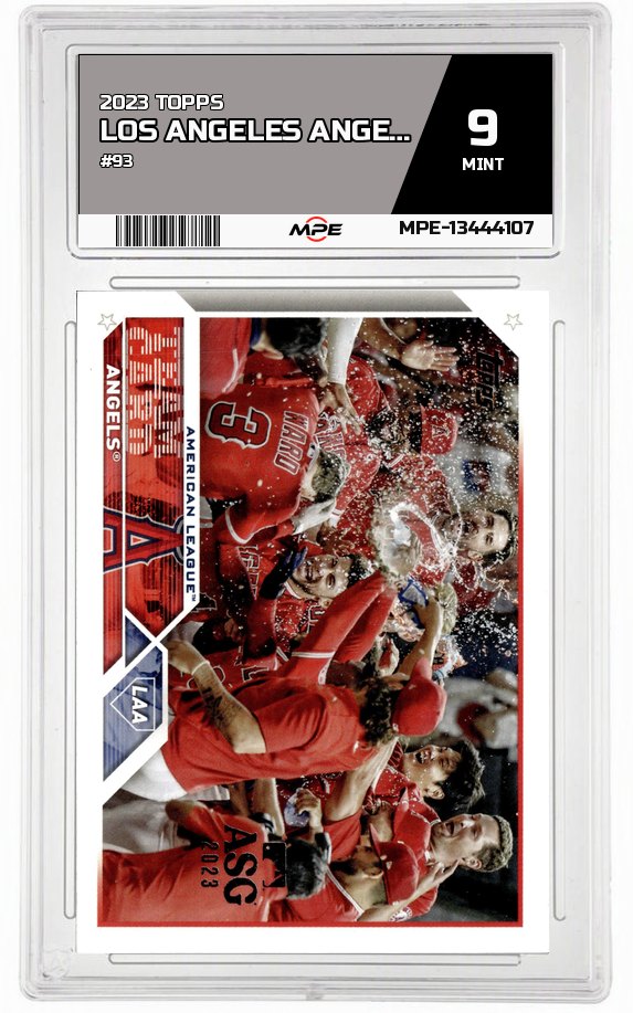 2023 TOPPS #93 LOS ANGELES ANGELS MPE 9 MINT — graded card auctioned from the MPE vault
