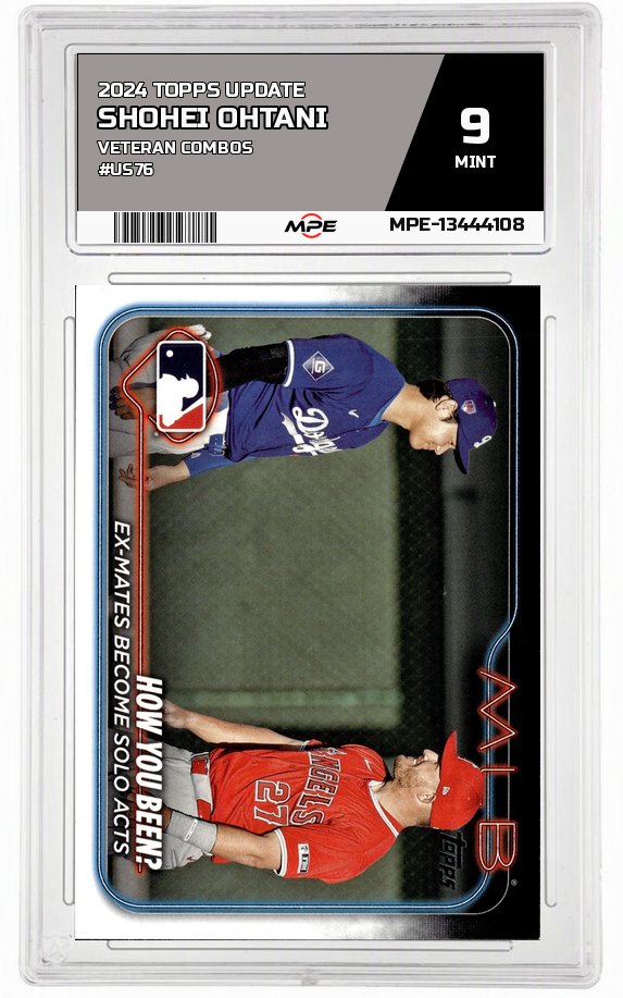 2024 TOPPS UPDATE VETERAN COMBOS #US76 SHOHEI OHTANI MPE 9 MINT — graded card auctioned from the MPE vault