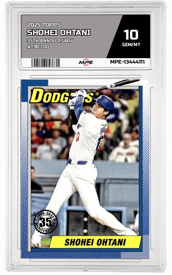 2025 TOPPS 35TH ANNIVERSARY #T90-100 SHOHEI OHTANI MPE 10 GEM/MT — graded card auctioned from the MPE vault