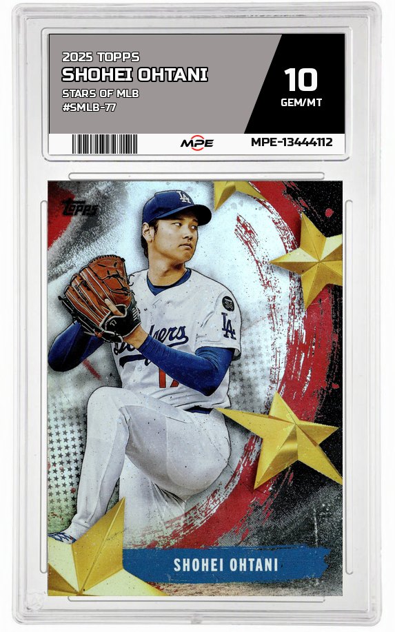 2025 TOPPS STARS OF MLB #SMLB-77 SHOHEI OHTANI MPE 10 GEM/MT — graded card auctioned from the MPE vault