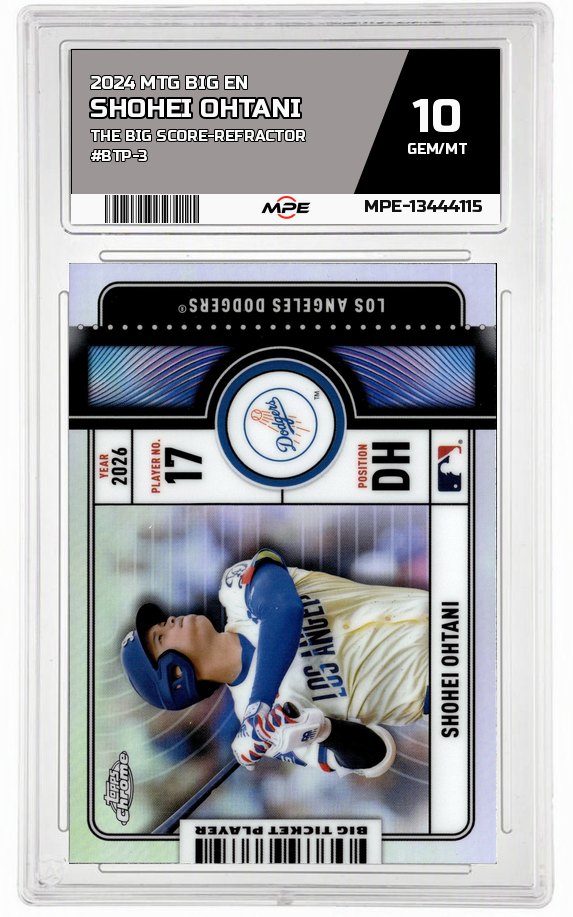 2024 MTG BIG EN The Big Score-REFRACTOR #BTP-3 SHOHEI OHTANI MPE 10 GEM/MT — graded card auctioned from the MPE vault