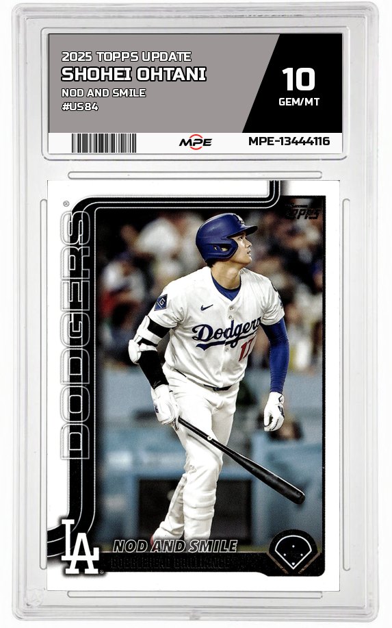 2025 TOPPS UPDATE NOD AND SMILE #US84 SHOHEI OHTANI MPE 10 GEM/MT — graded card auctioned from the MPE vault
