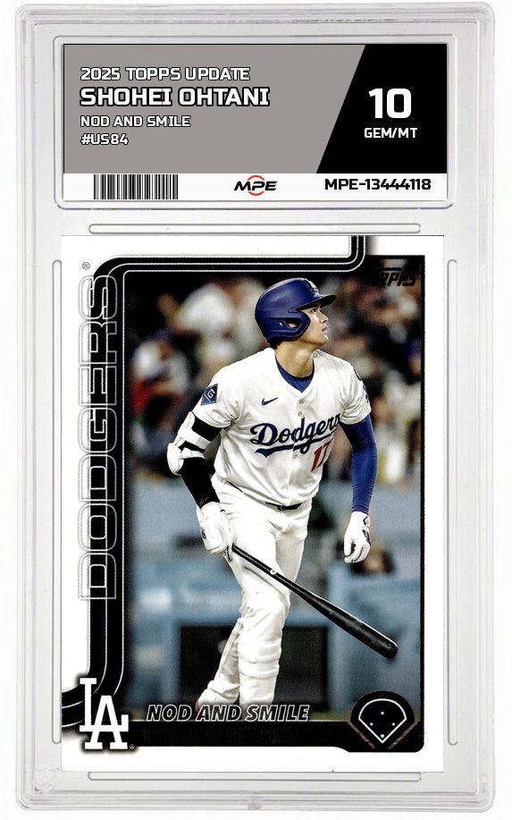 2025 TOPPS UPDATE NOD AND SMILE #US84 SHOHEI OHTANI MPE 10 GEM/MT — graded card auctioned from the MPE vault