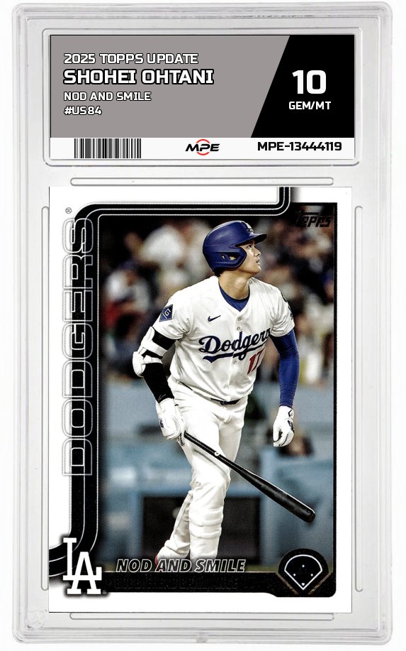 2025 TOPPS UPDATE NOD AND SMILE #US84 SHOHEI OHTANI MPE 10 GEM/MT — graded card auctioned from the MPE vault