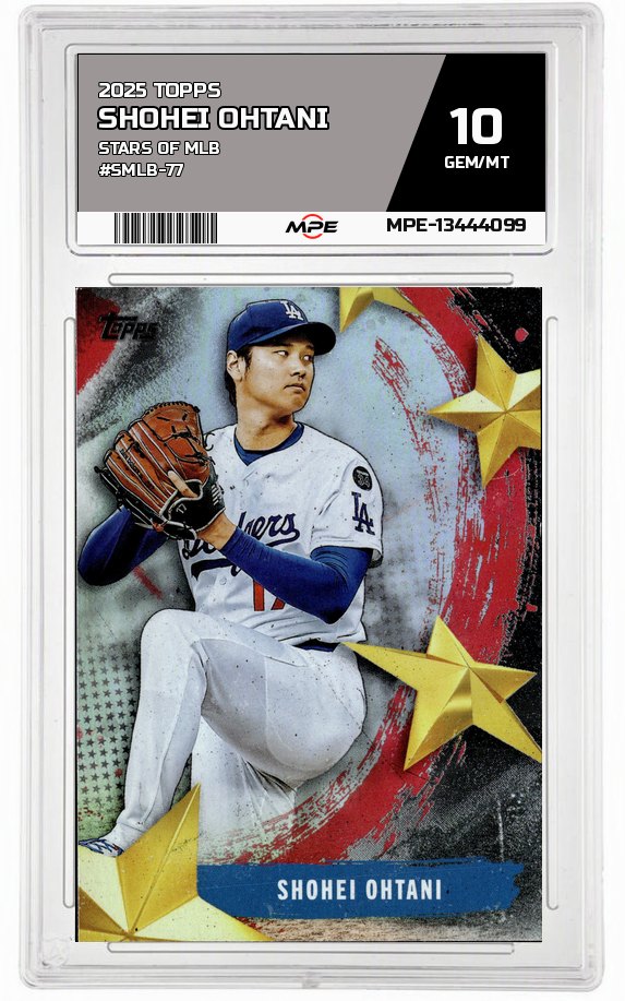 2025 TOPPS STARS OF MLB #SMLB-77 SHOHEI OHTANI MPE 10 GEM/MT — graded card auctioned from the MPE vault
