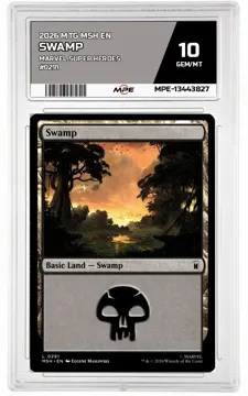 2026 MTG MSH EN Marvel Super Heroes #0291 SWAMP MPE 10 GEM/MT — graded card up for auction