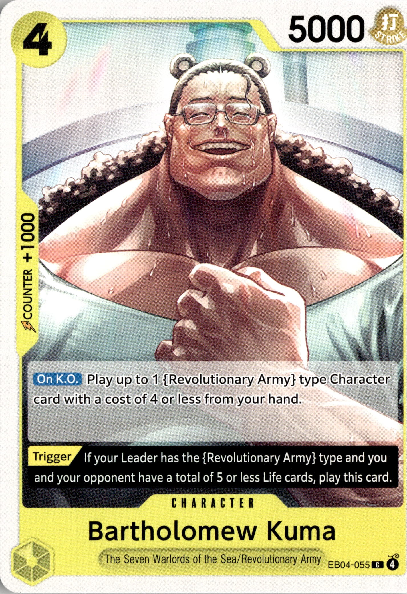 2026 One Piece Eb04 En Bartholomew Kuma graded slab