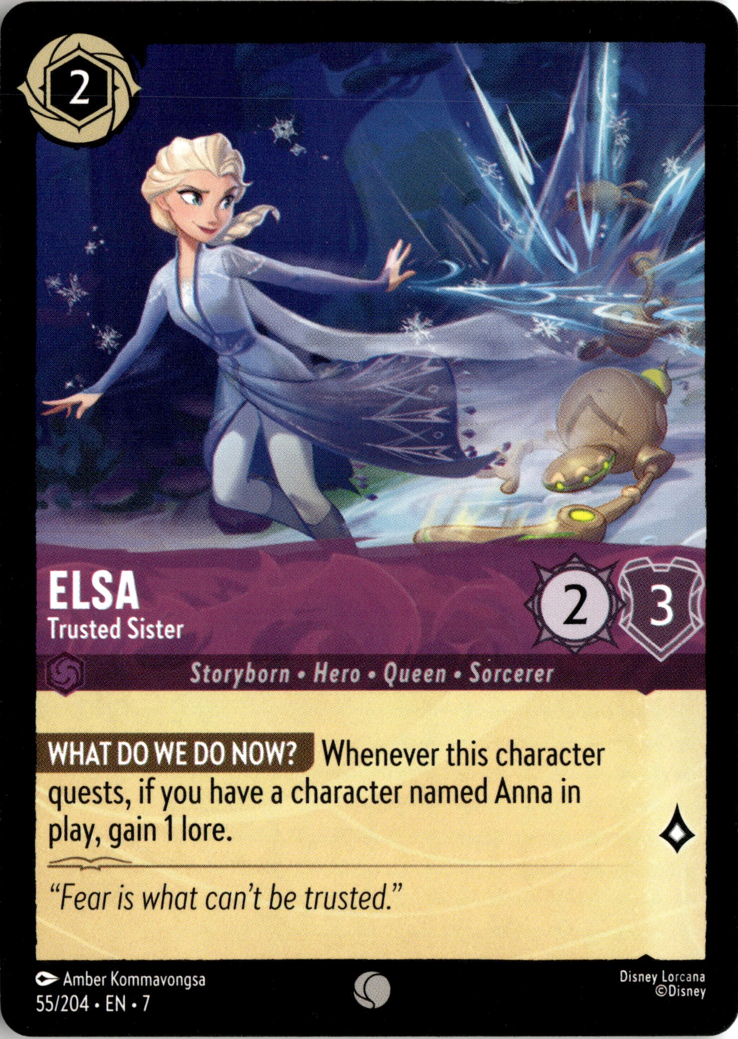 2025 Disney Lorcana En 7 Elsa graded slab