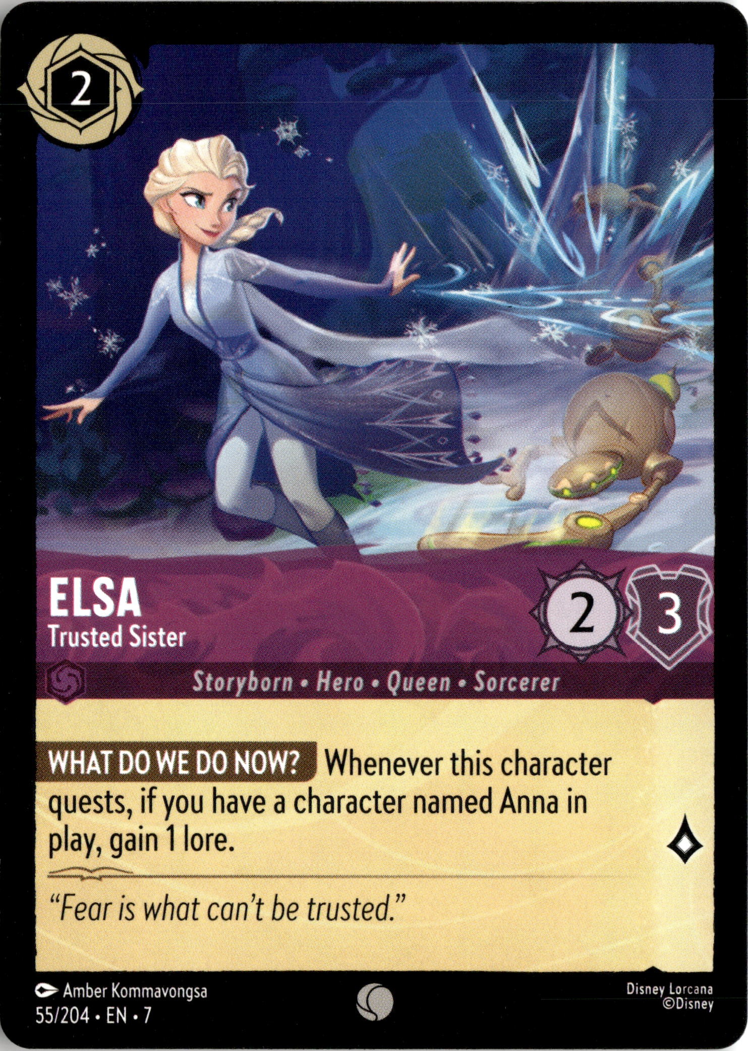 2025 Disney Lorcana En 7 Elsa graded slab