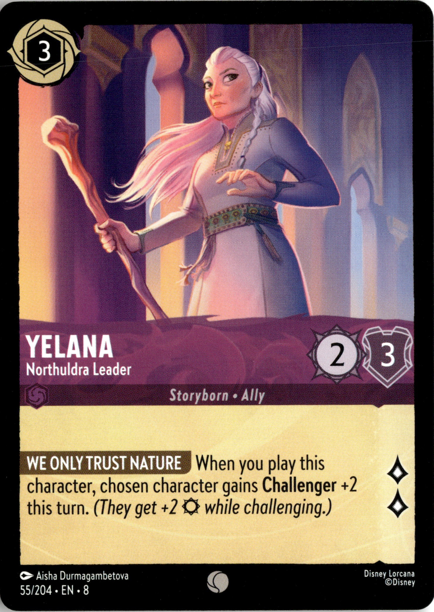 2025 Disney Lorcana En 8 Yelana graded slab