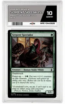 2026 MTG MSH EN Marvel Super Heroes-Foil #0186 SERPENT SPECIALIST MPE 10 GEM/MT — graded card up for auction
