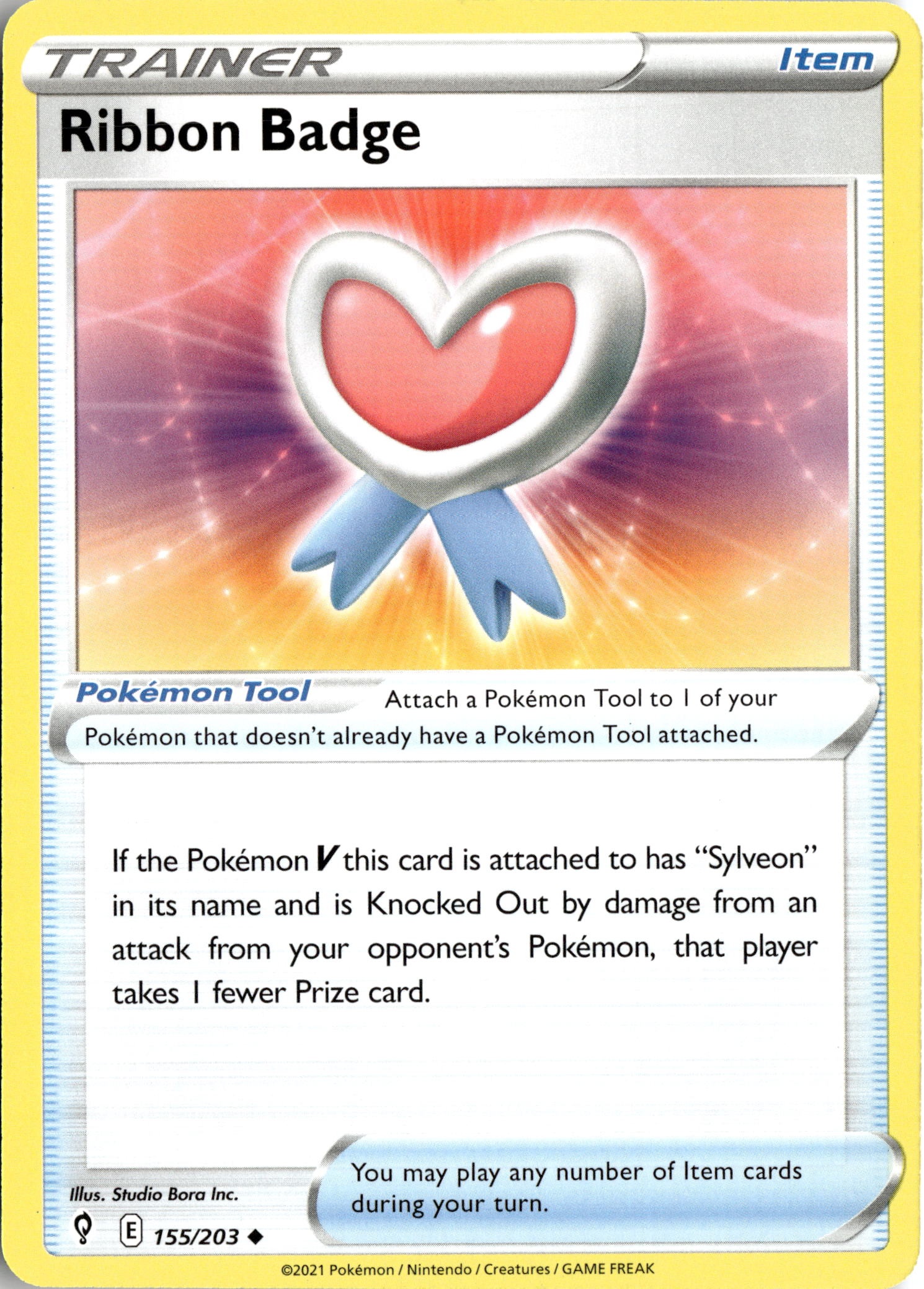 2021 Pokemon Evs En Ribbon Badge graded slab
