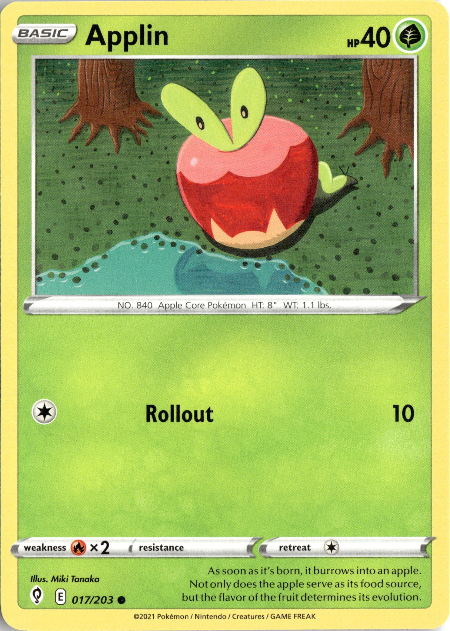2021 Pokemon Evs En Applin graded slab
