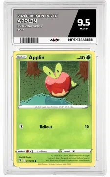 2021 POKEMON EVS EN Evolving Skies #017 APPLIN MPE 9.5 MINT+ — graded card up for auction