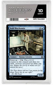 2026 MTG MSH EN Marvel Super Heroes #0048 BOLD BIOCHEMIST MPE 10 GEM/MT — graded card up for auction